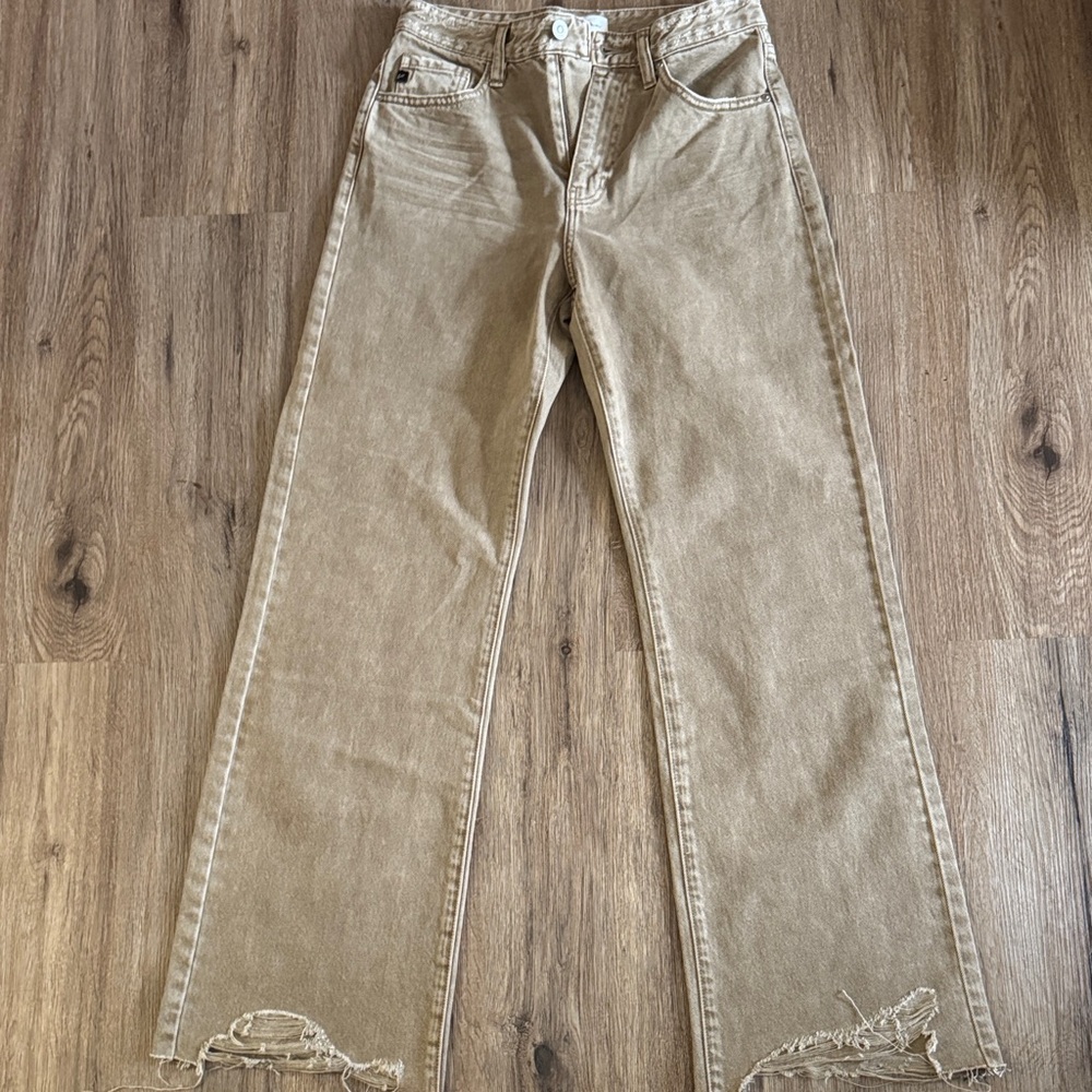KanCan Tan Wide Leg Women's Jeans